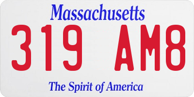 MA license plate 319AM8