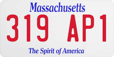 MA license plate 319AP1