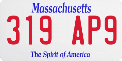 MA license plate 319AP9