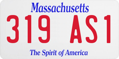 MA license plate 319AS1