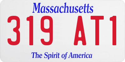 MA license plate 319AT1