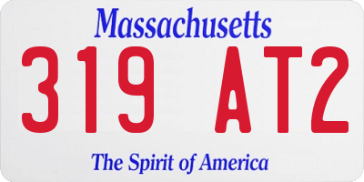 MA license plate 319AT2