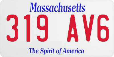 MA license plate 319AV6