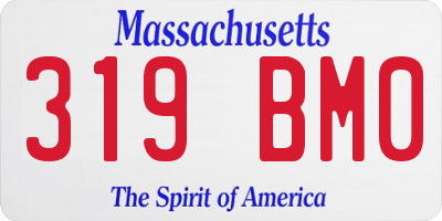 MA license plate 319BM0