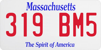 MA license plate 319BM5