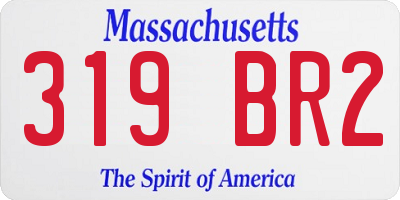 MA license plate 319BR2