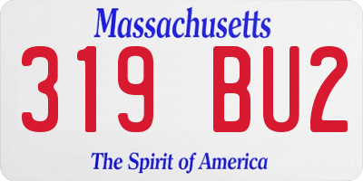 MA license plate 319BU2