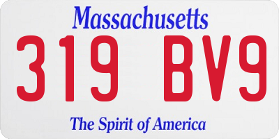 MA license plate 319BV9
