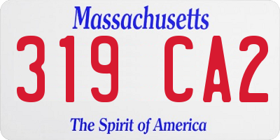 MA license plate 319CA2