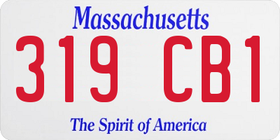 MA license plate 319CB1