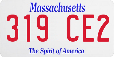 MA license plate 319CE2