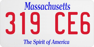 MA license plate 319CE6