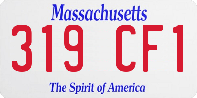 MA license plate 319CF1