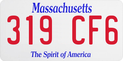 MA license plate 319CF6