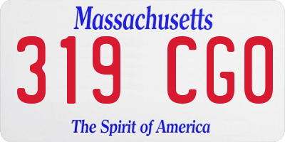 MA license plate 319CG0