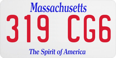 MA license plate 319CG6