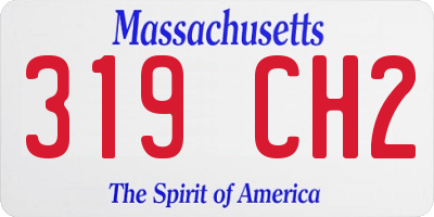 MA license plate 319CH2