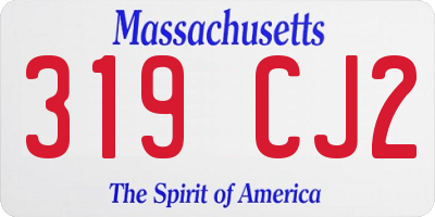 MA license plate 319CJ2