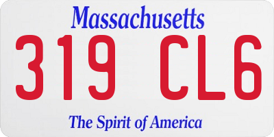 MA license plate 319CL6