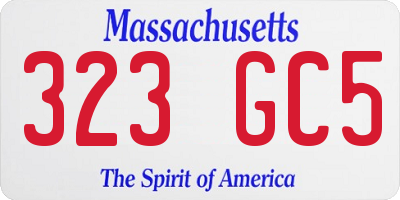 MA license plate 323GC5