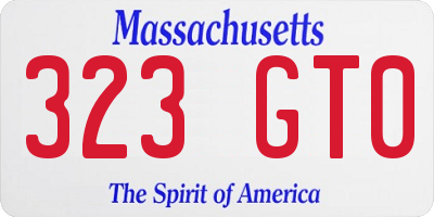 MA license plate 323GT0