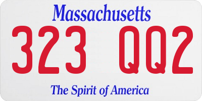 MA license plate 323QQ2