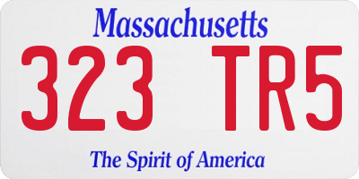 MA license plate 323TR5