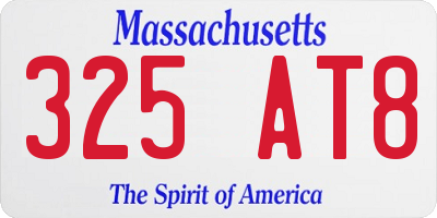 MA license plate 325AT8