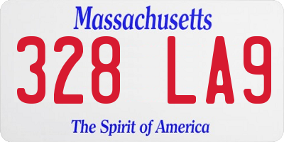 MA license plate 328LA9