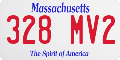 MA license plate 328MV2