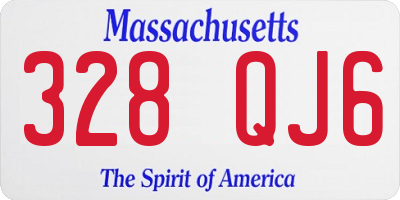 MA license plate 328QJ6