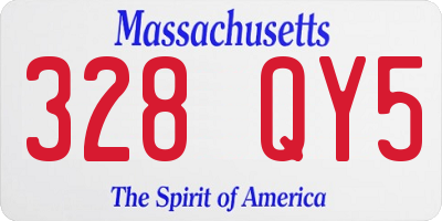 MA license plate 328QY5