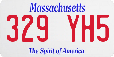 MA license plate 329YH5