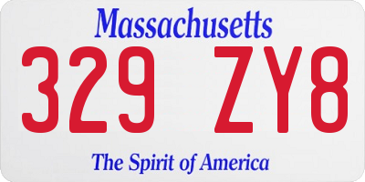 MA license plate 329ZY8