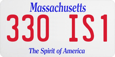 MA license plate 330IS1