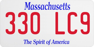 MA license plate 330LC9