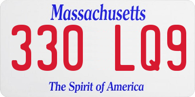 MA license plate 330LQ9