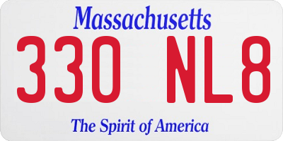 MA license plate 330NL8