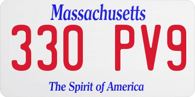 MA license plate 330PV9