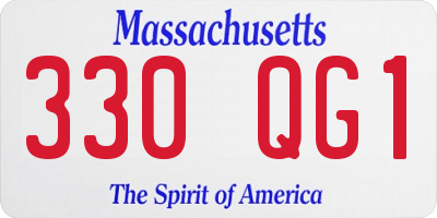 MA license plate 330QG1