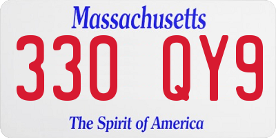 MA license plate 330QY9