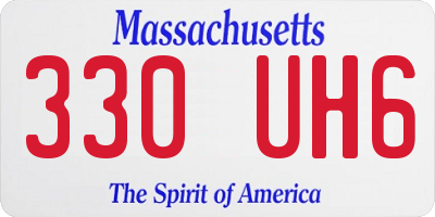 MA license plate 330UH6