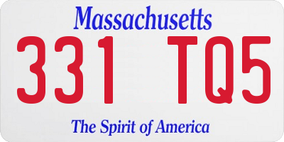 MA license plate 331TQ5