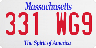 MA license plate 331WG9