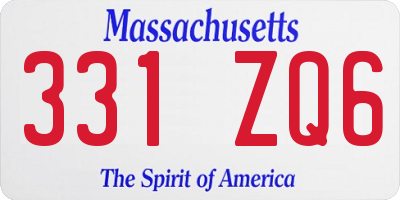MA license plate 331ZQ6