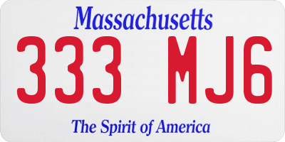 MA license plate 333MJ6