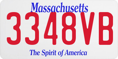 MA license plate 3348VB