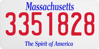 MA license plate 3351828