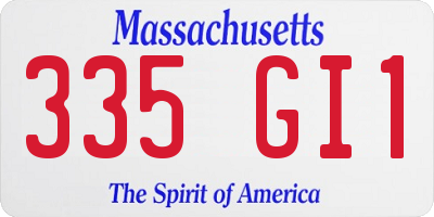 MA license plate 335GI1