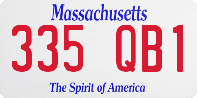 MA license plate 335QB1